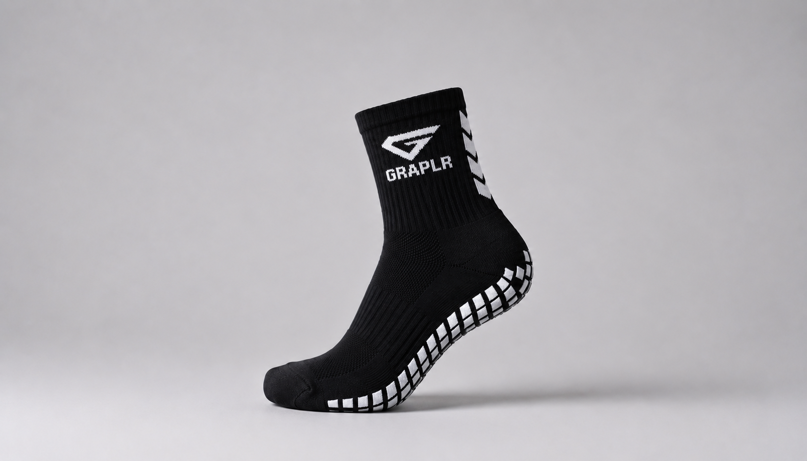 GRAPLR Grip Socks Shorter Cut Black - 2 Pair